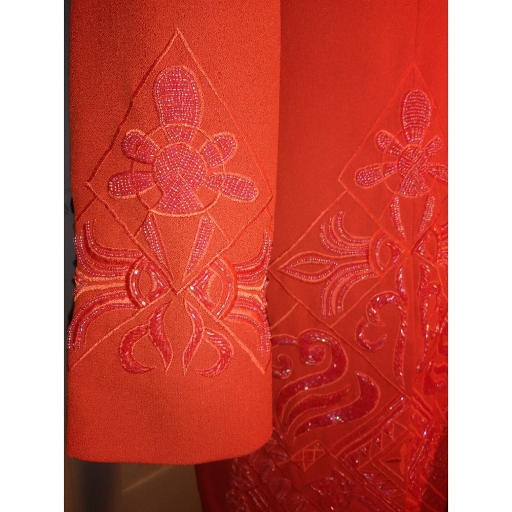 *SOLD*Vintage hand beaded jacket long embellished - Picture 4 of 7
